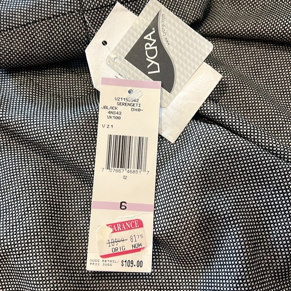 Jones New York tweed lined pants, size 6, NEW - Picture 6 of 6